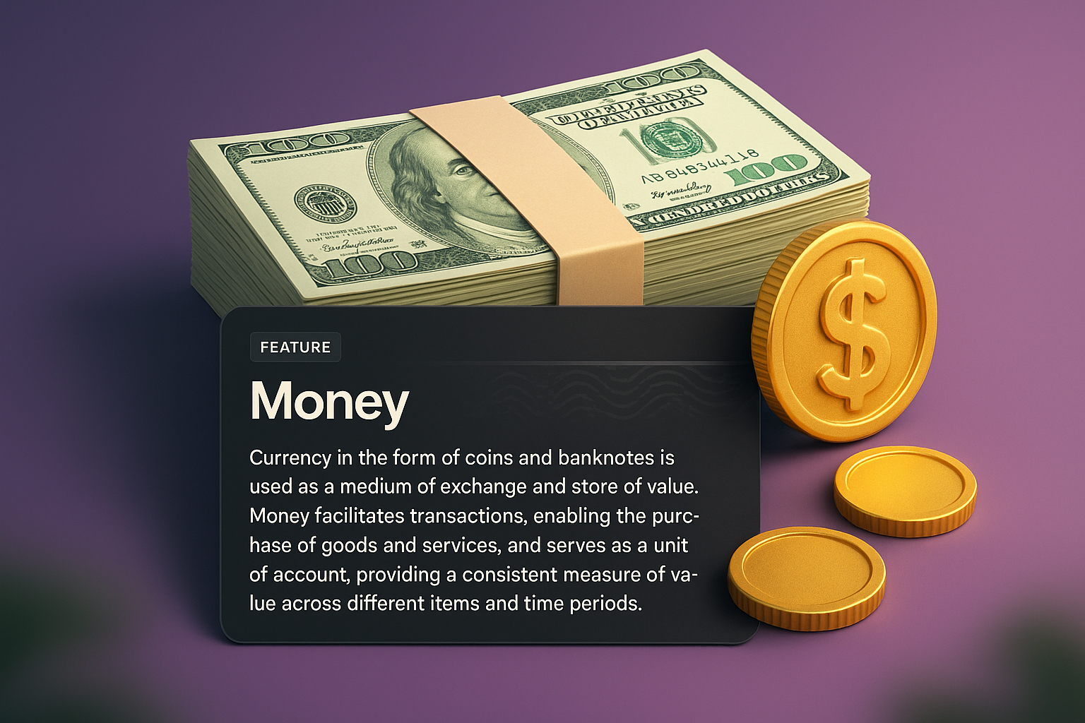 3D Visualization of Money with Innovative Design Elements