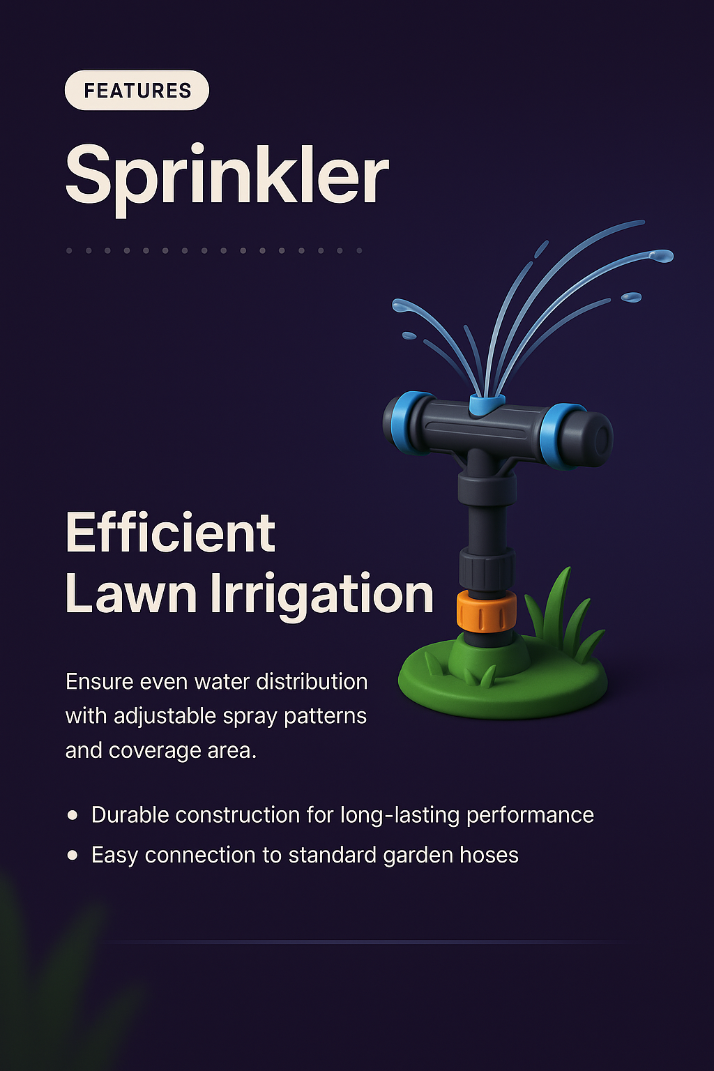 Modern Sprinkler Design for Efficient Lawn Irrigation