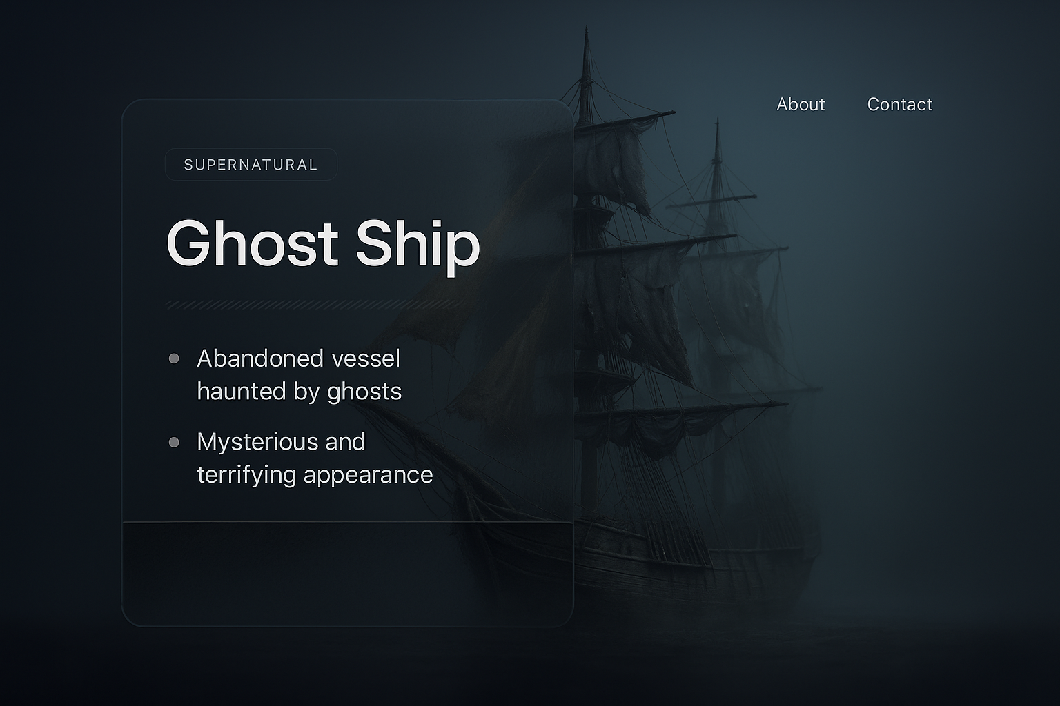Mysterious Ghost Ship 3D Illustration with Engaging Design Elements
