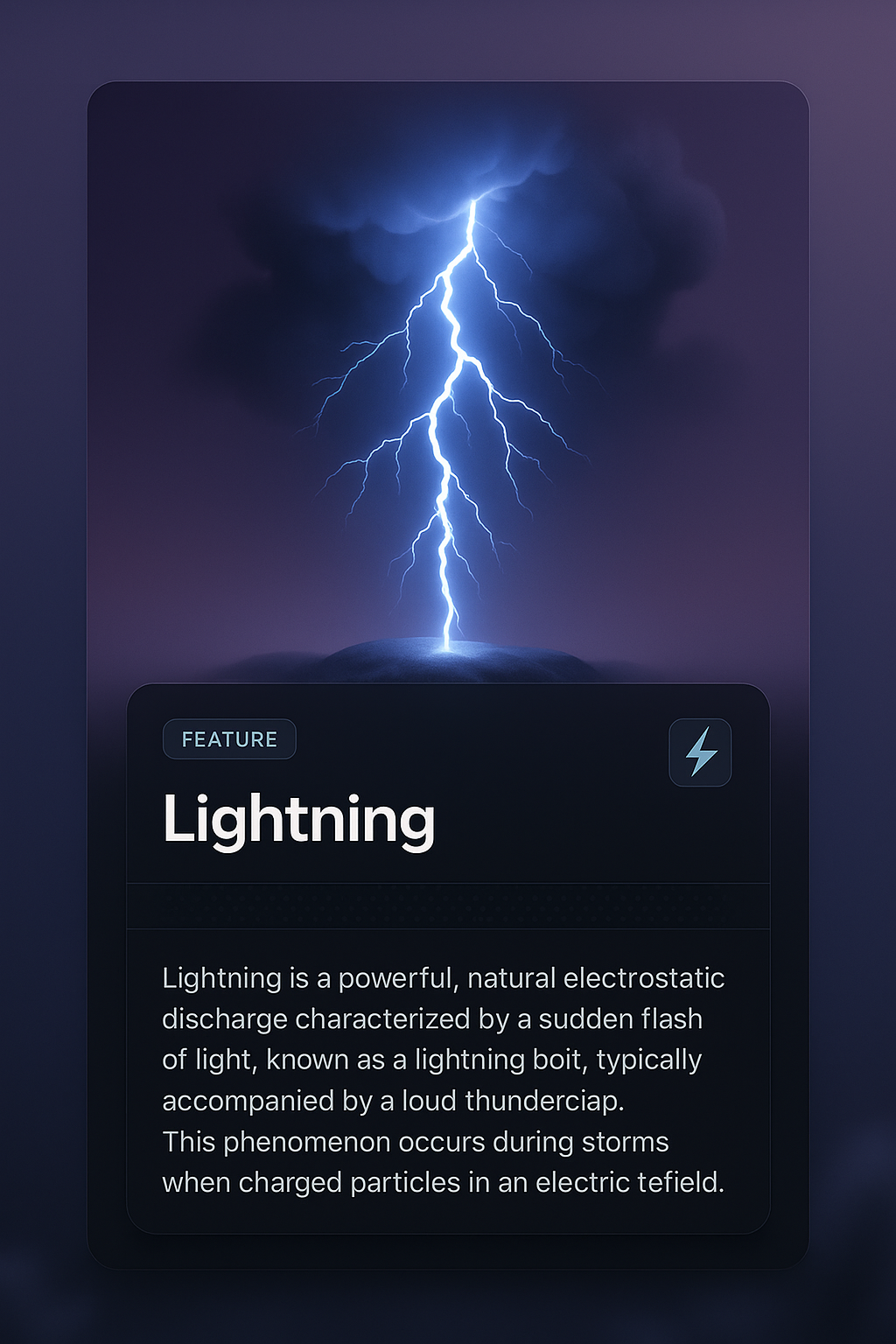 Stunning Lightning Illustration with Informative Design Elements