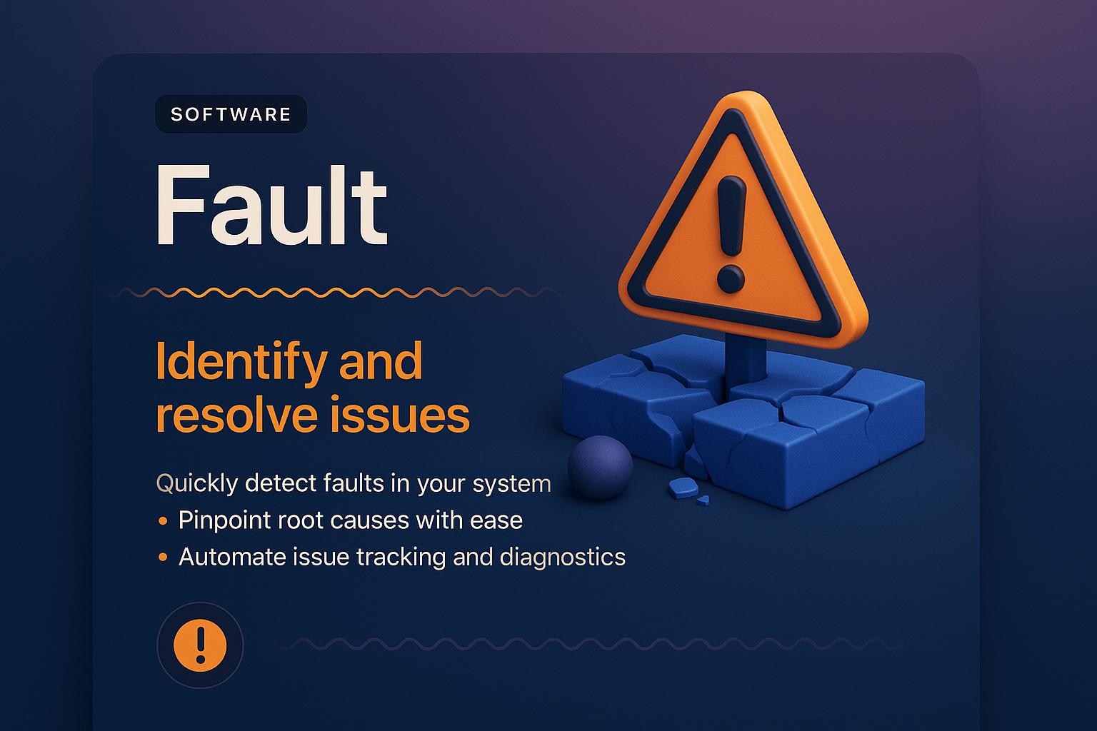 Landing Page Design for Fault Detection Software