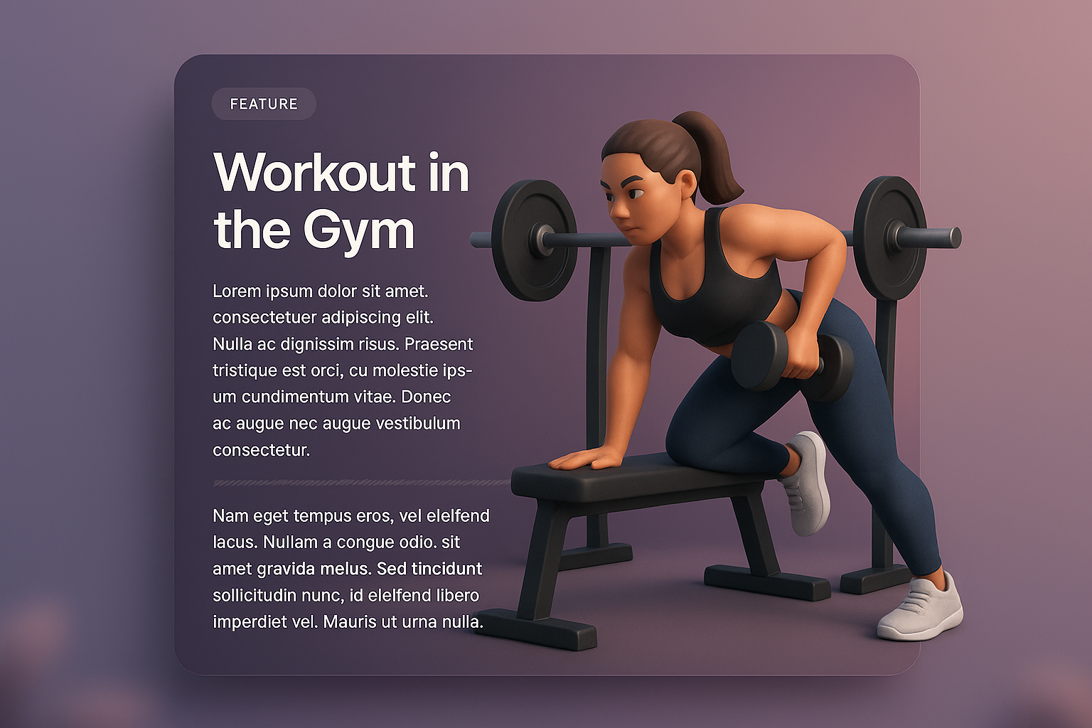 Workout in the Gym: Engaging 3D Illustration