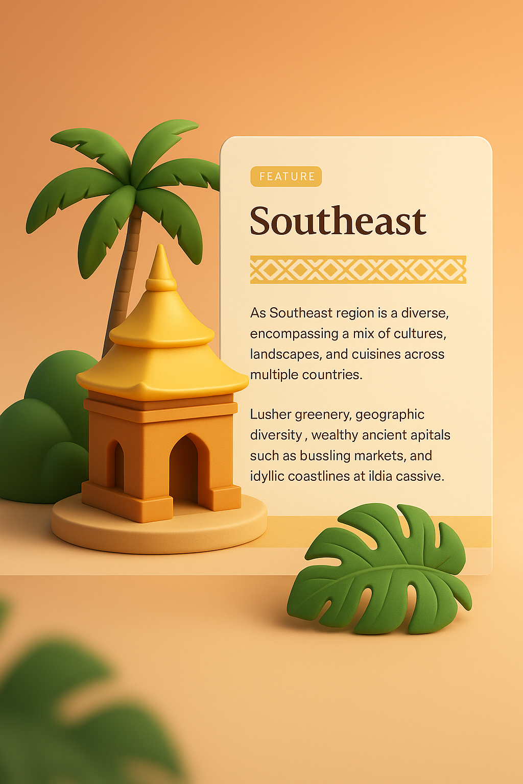 3D Design Showcase of Southeast Cultural Features