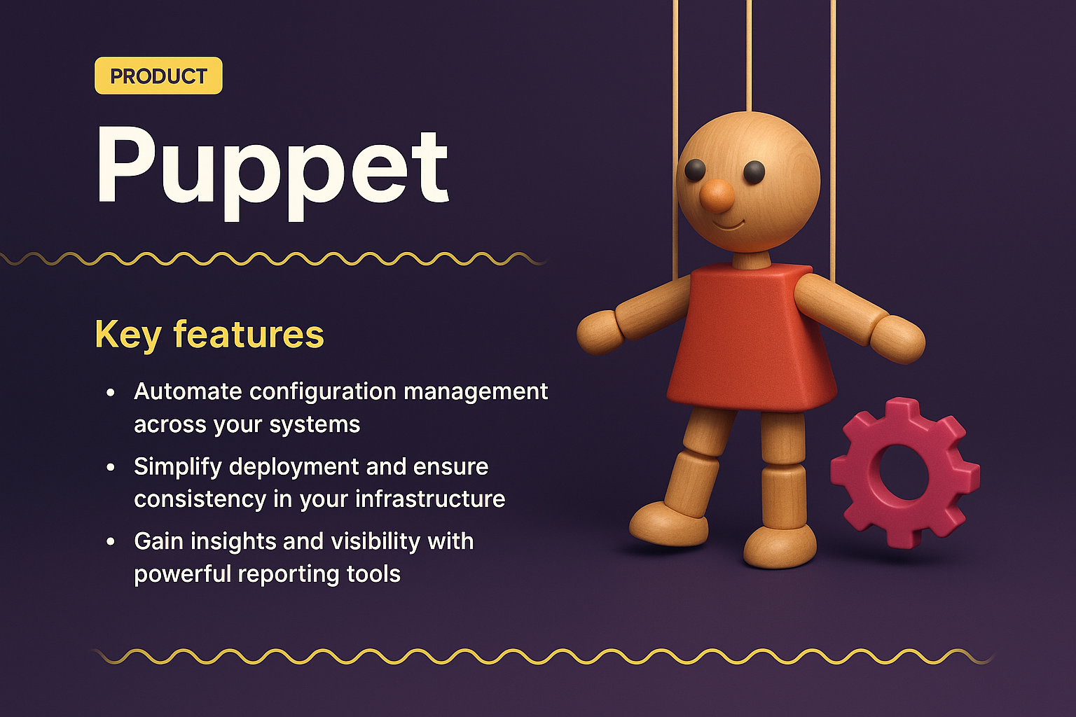 3D Puppet Illustration for Configuration Management Tool