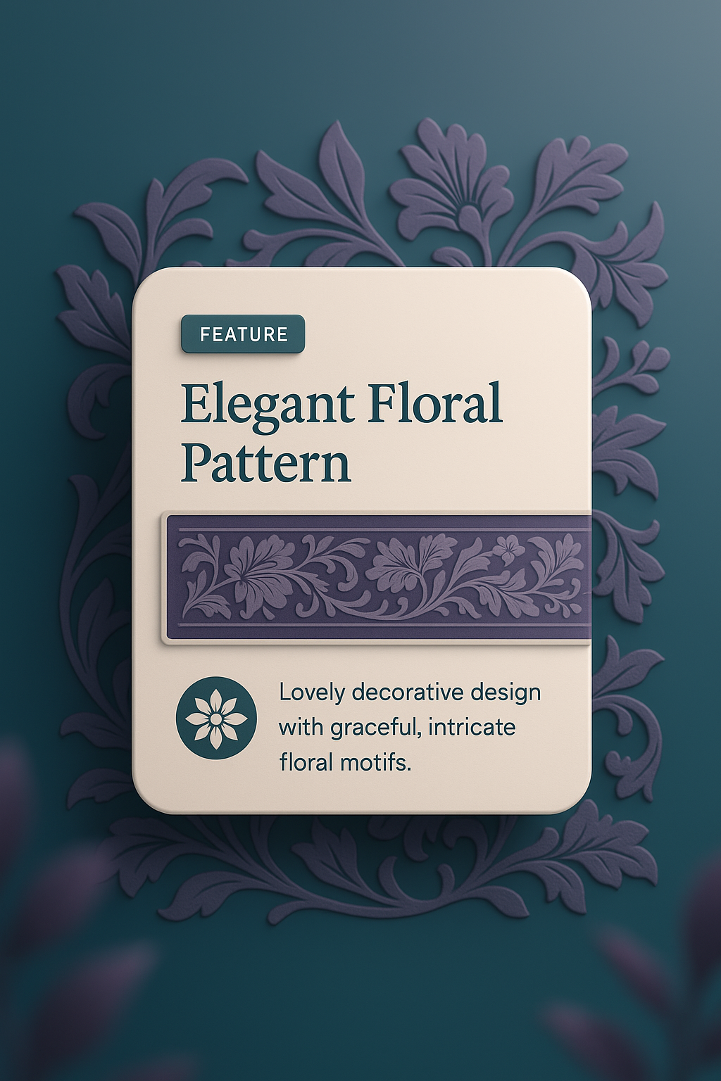 Elegant Floral Pattern Design for Textiles and Wallpapers