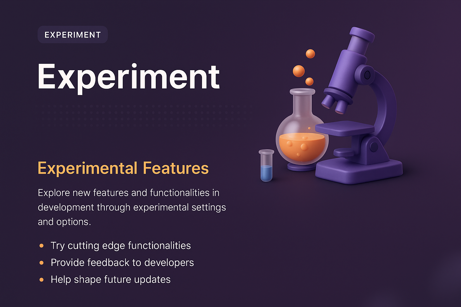 3D Landing Page Design for Experiment Features