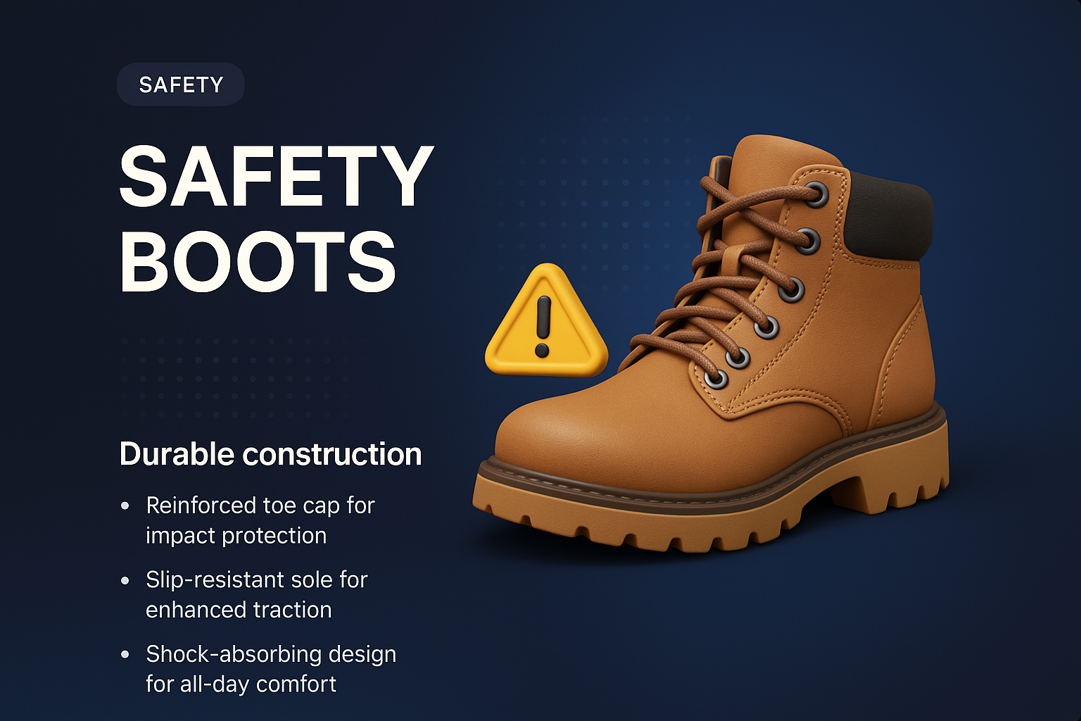 Durable Safety Boots with Enhanced Traction and Comfort