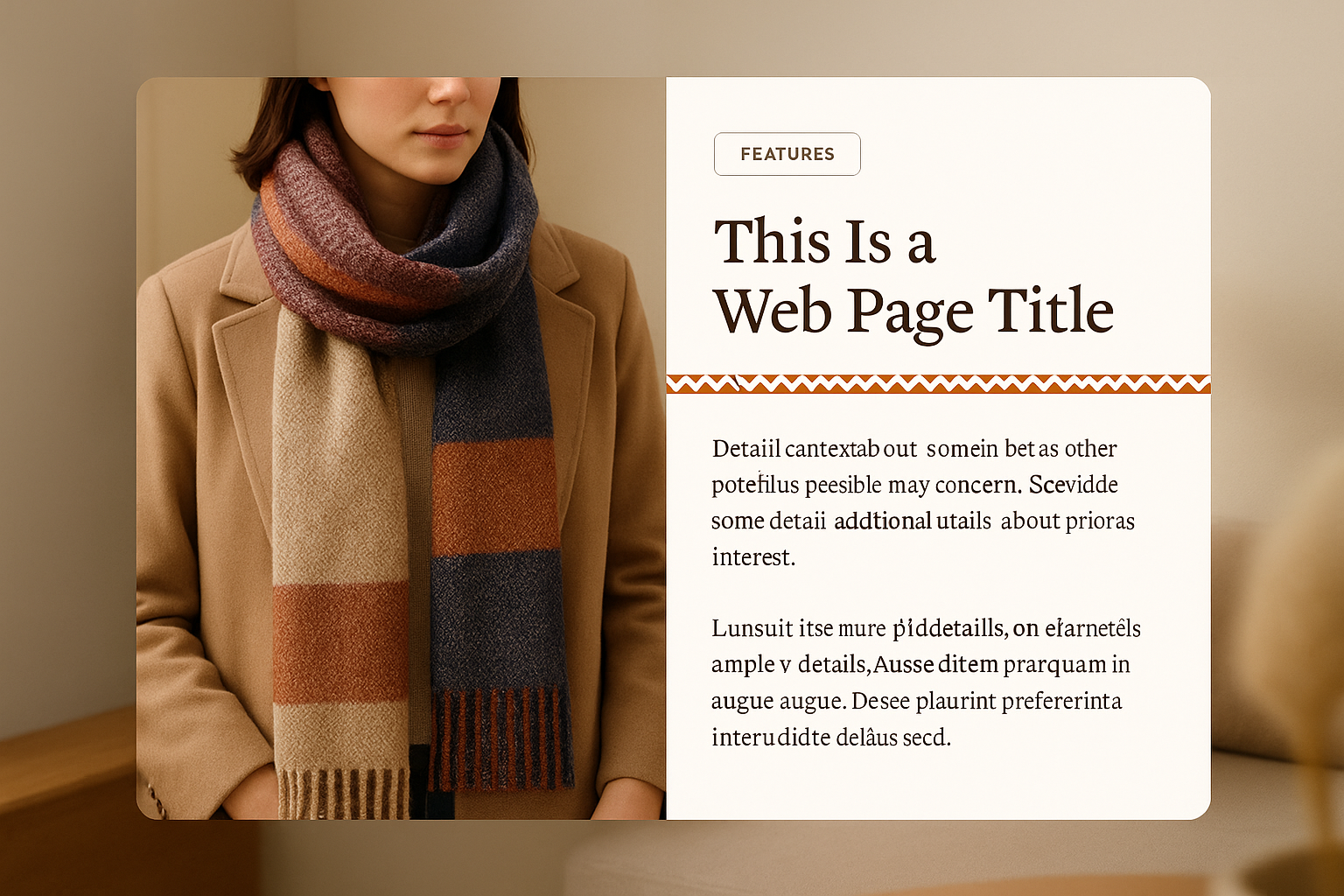 Stylish Scarf Accessory in Lifestyle Setting