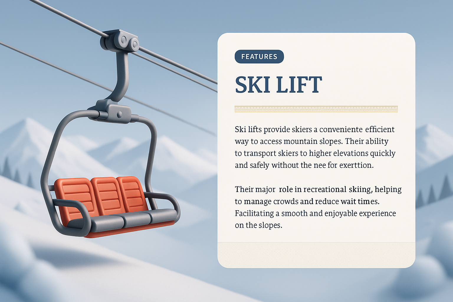 Ski Lift: Efficient Access to Mountain Slopes