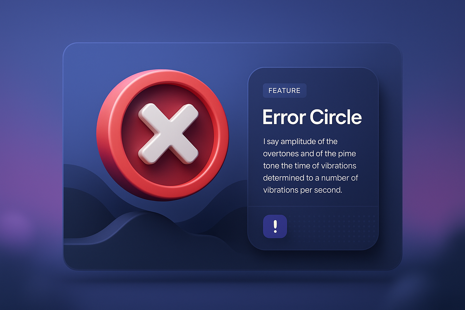 3D Error Circle Illustration with Feature Description