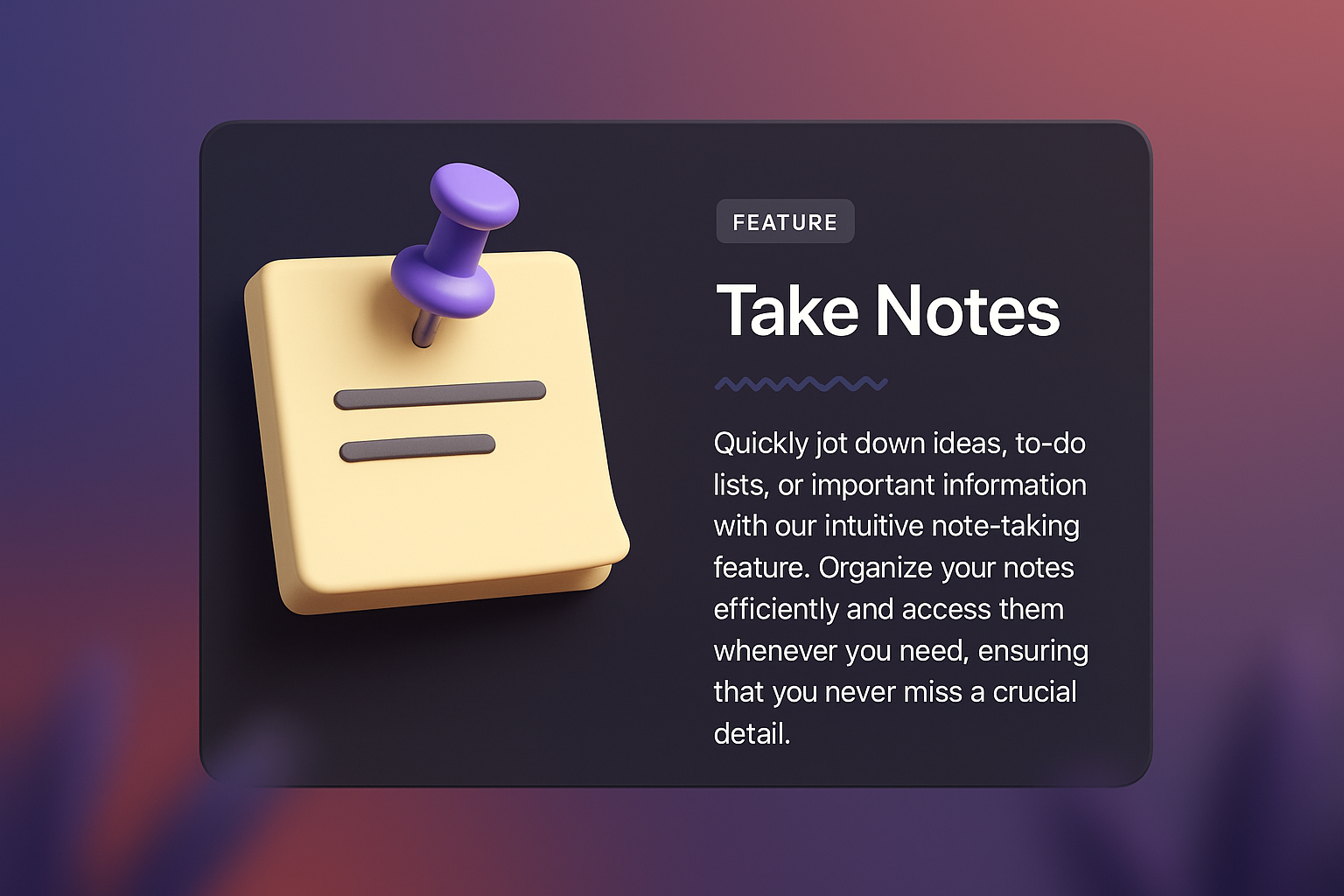 3D Web Design Integration with Note-Taking Feature