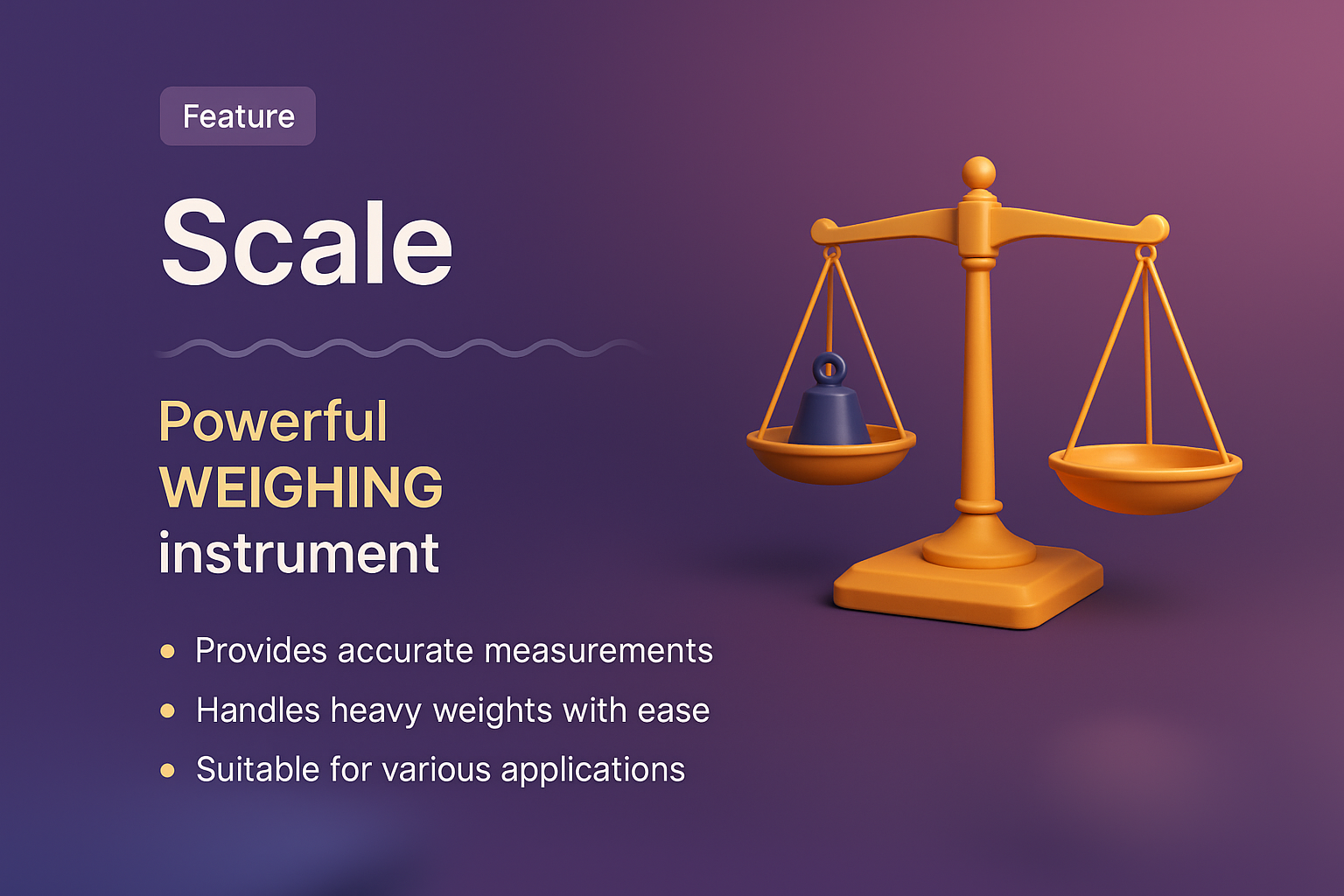 3D Illustration of a Scale Weighing Instrument