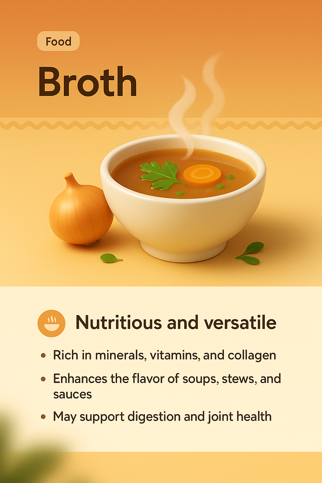 3D Illustration of Broth with Nutritional Benefits