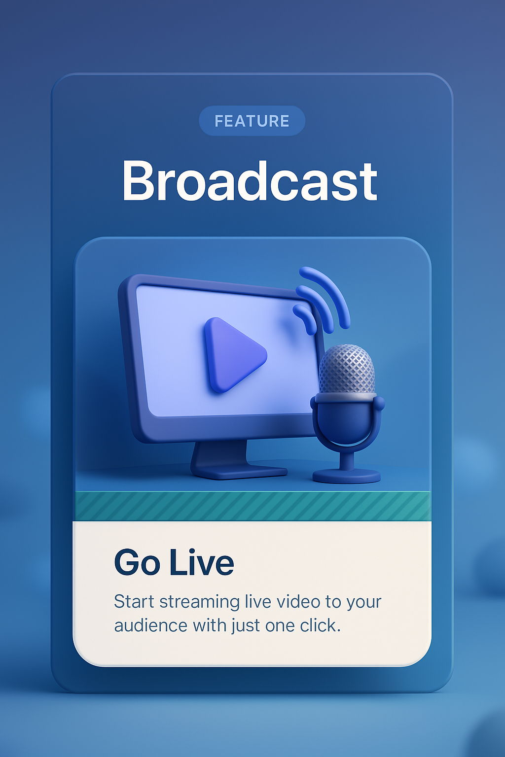 3D Website Design Featuring Broadcast Functionality