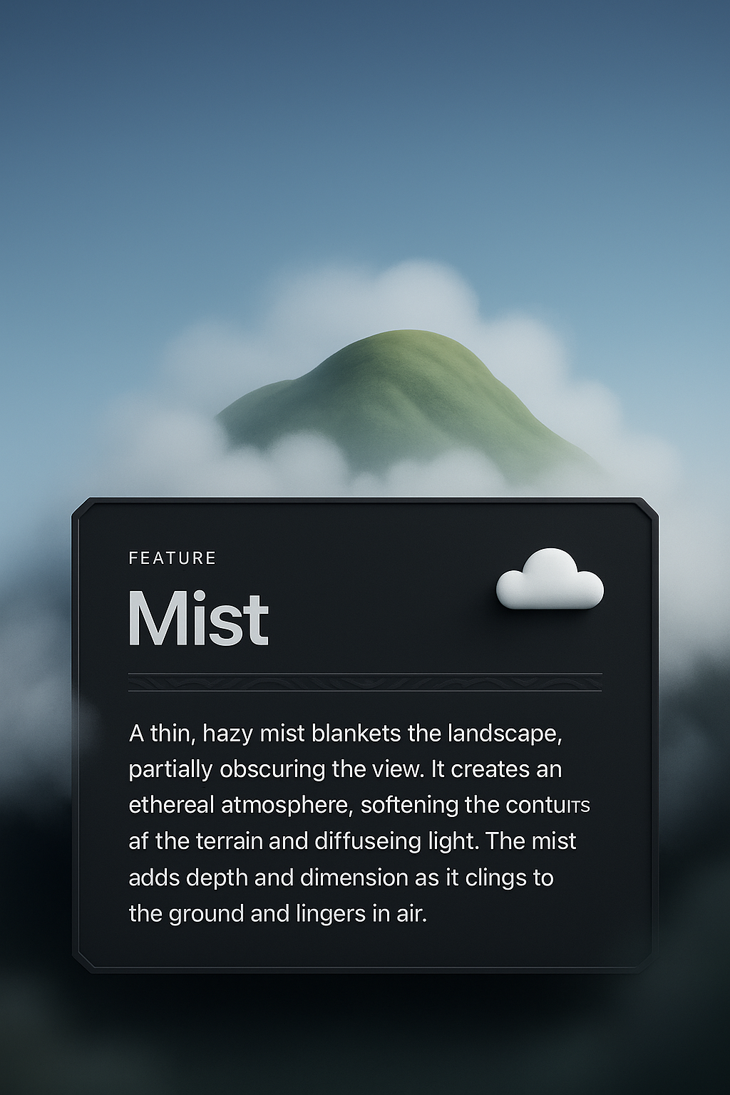 3D Illustration of Mist with Textured Overlay