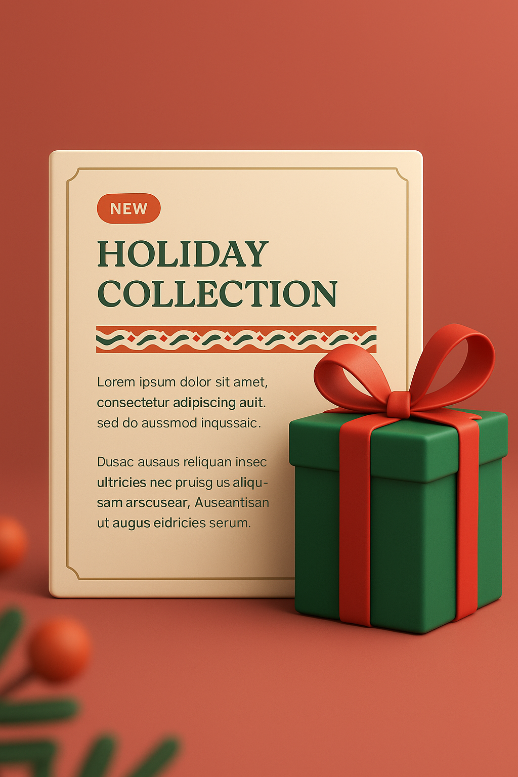 Festive Website Design Featuring Holiday Collection