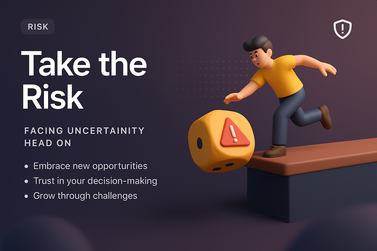 3D Illustration Emphasizing the Concept of Risk Taking