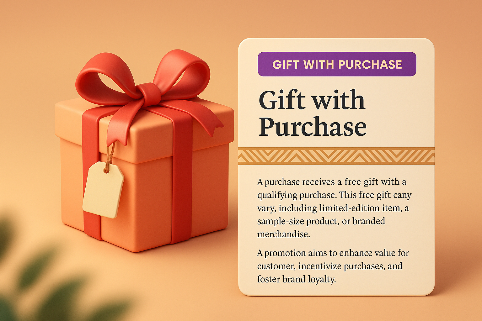 3D Gift with Purchase Design Featuring a Stylish Box