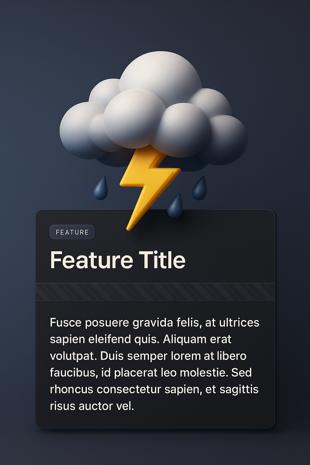 3D Cloud Storm Design with Feature Block