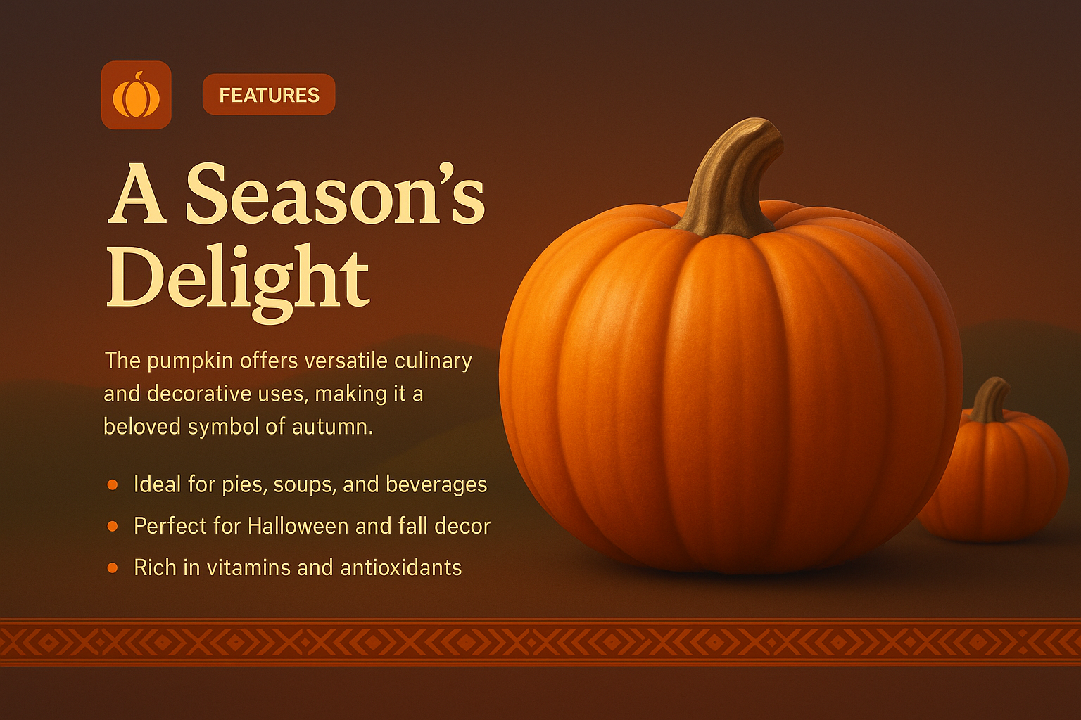 3D Pumpkin Illustration for Seasonal Delight