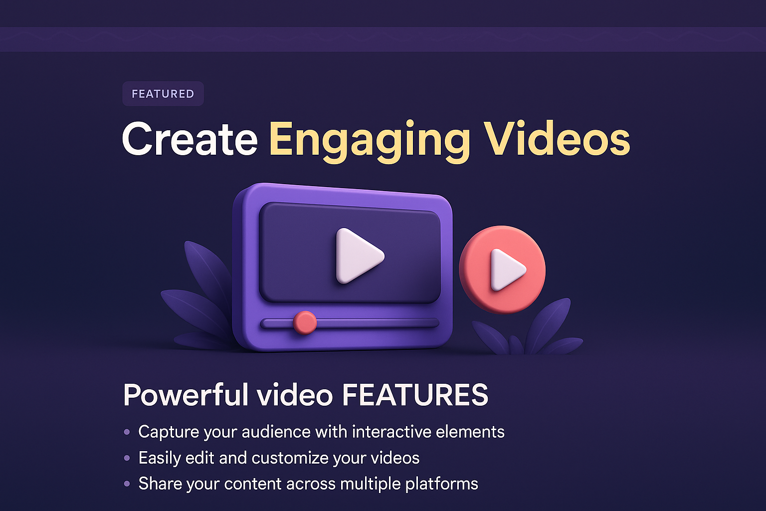 3D Video Landing Page Design with Engaging Features