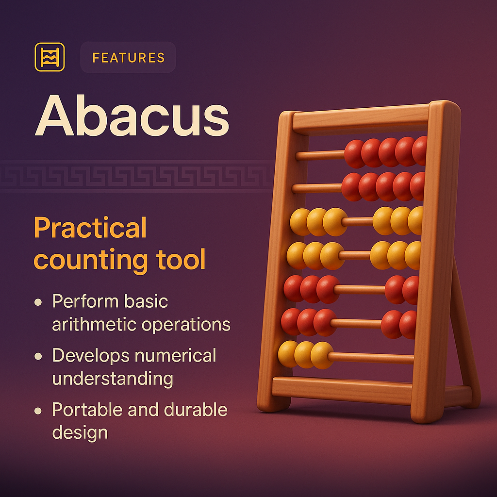 3D Abacus Landing Page Design with Feature Highlights
