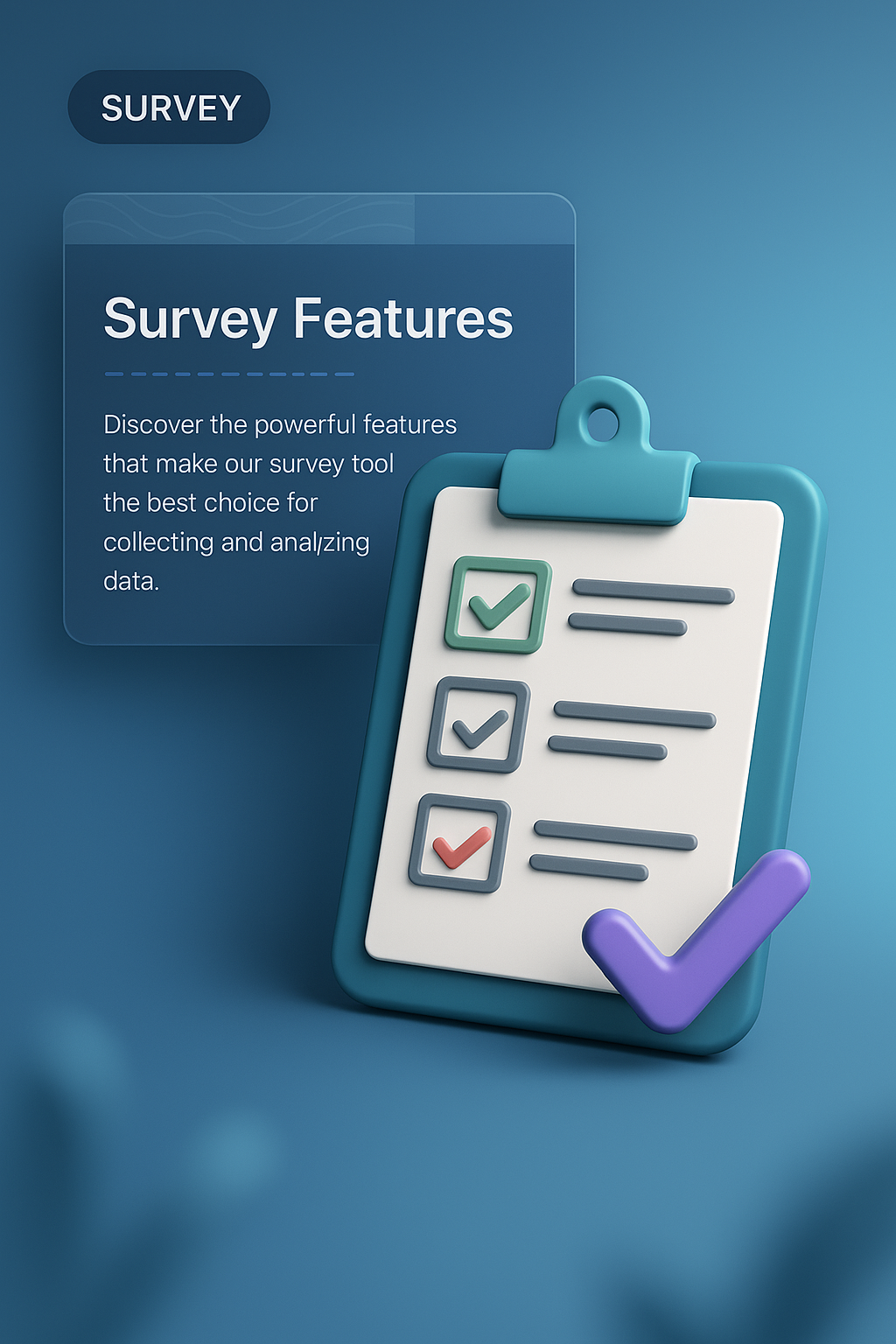 3D Illustration of Survey Features with Dynamic Design Elements