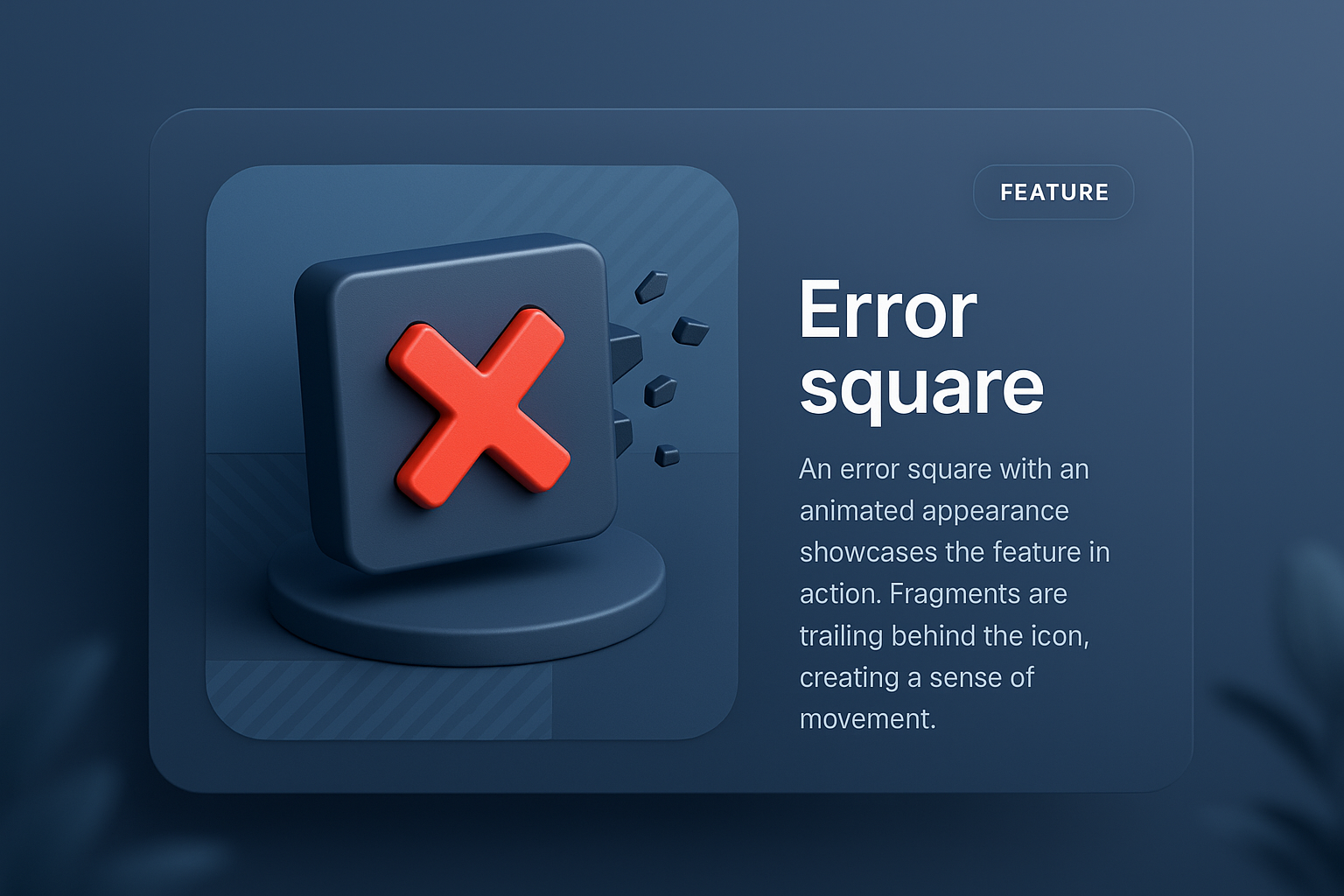 3D Error Square Design with Feature Description