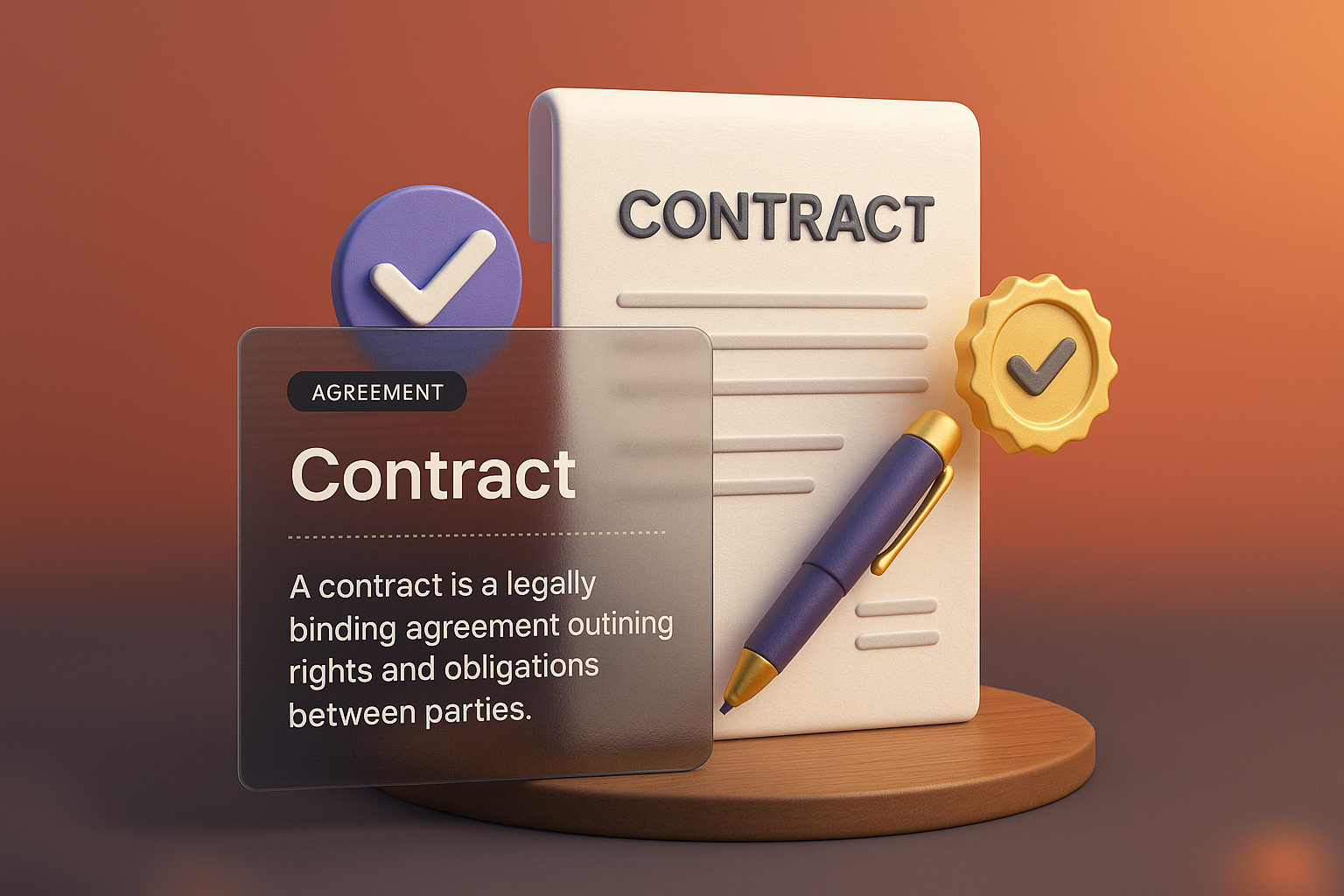 3D Contract Design with Text and Graphics