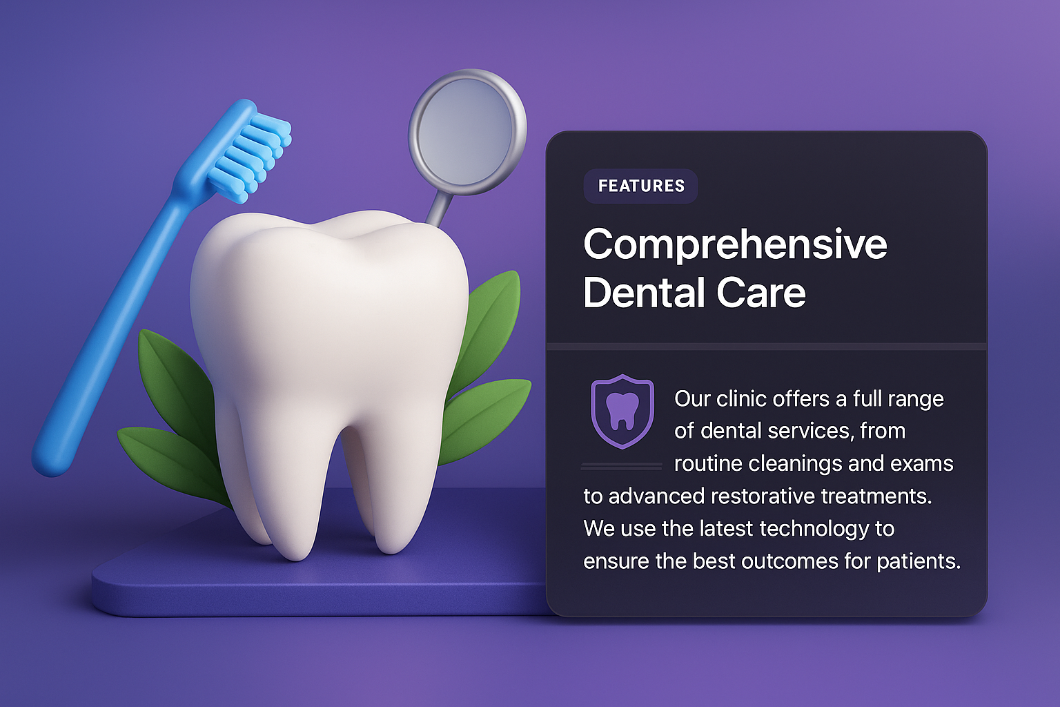 Modern Dental Care Web Design Concept