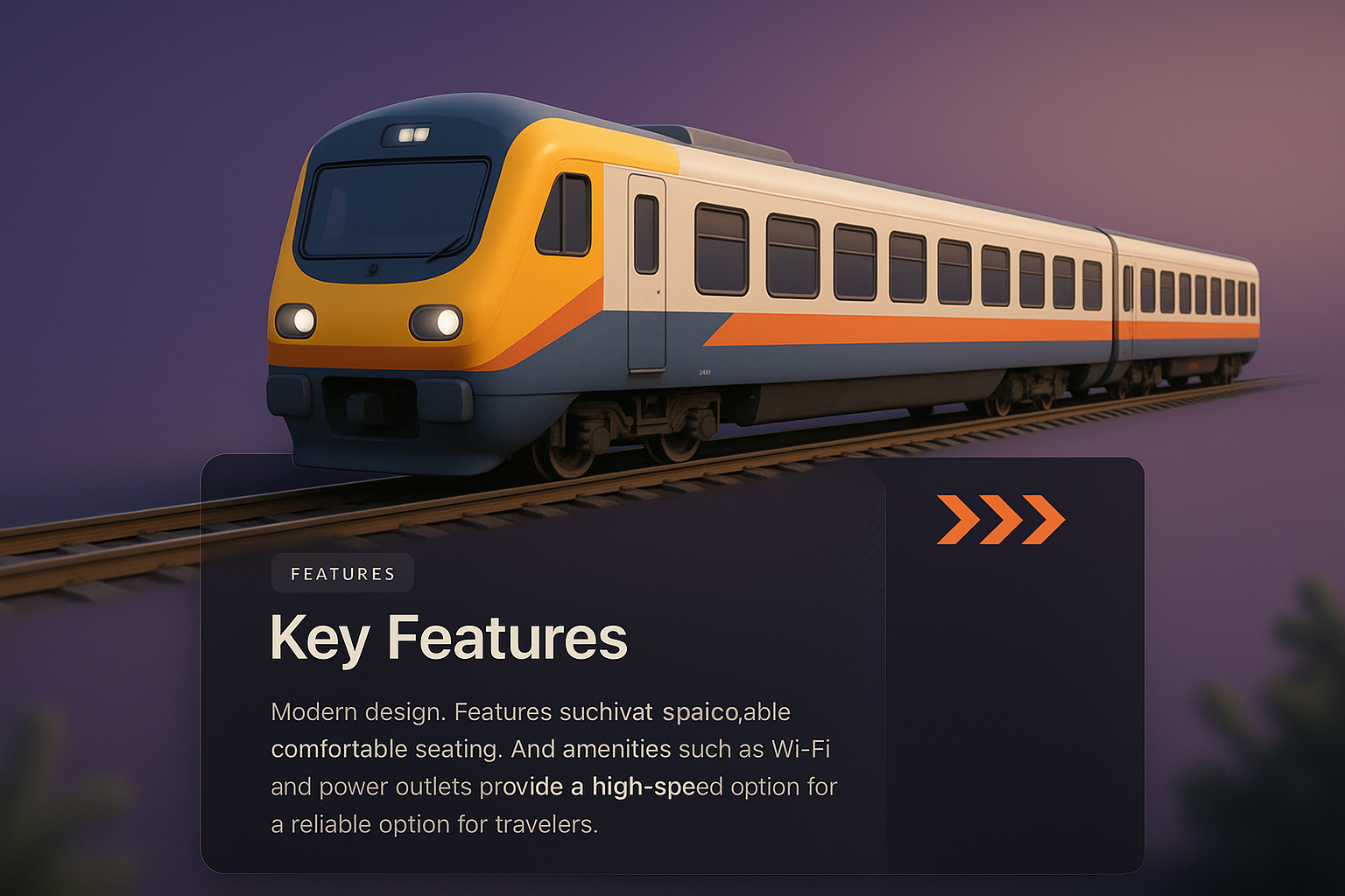 Integrated 3D Design of a Modern Train with Key Features