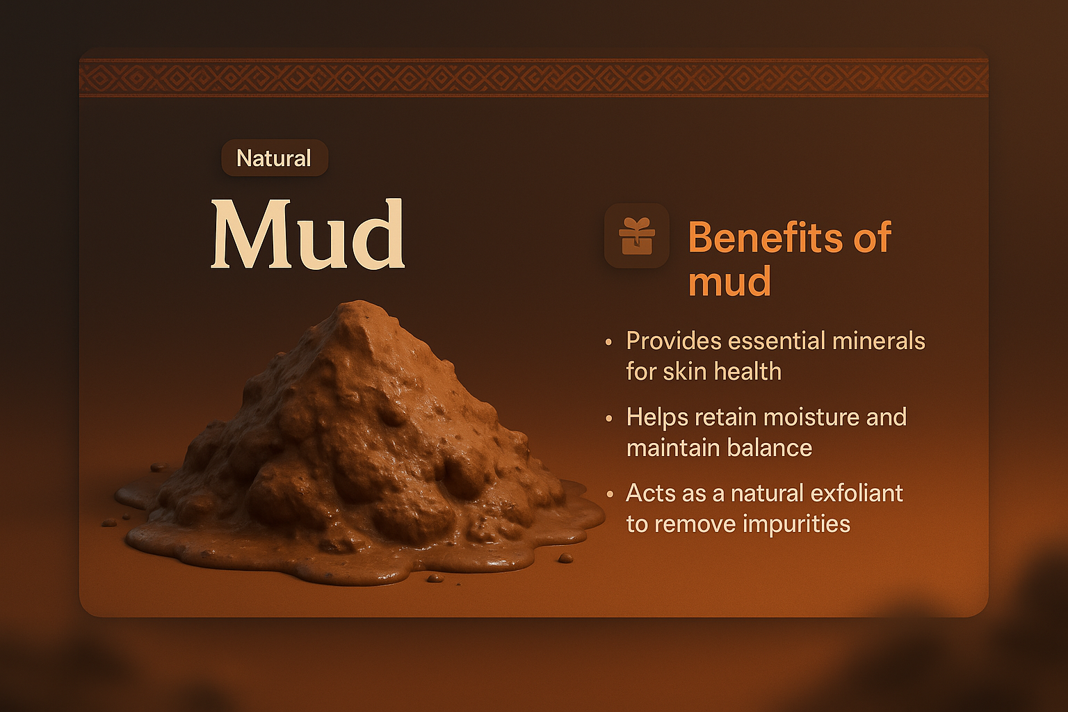 Landing Page Design for Mud Benefits Featuring 3D Illustration