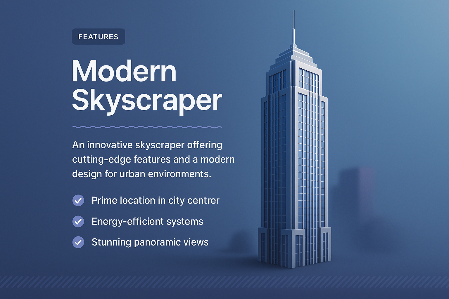 Modern Skyscraper with Innovative Features and Design