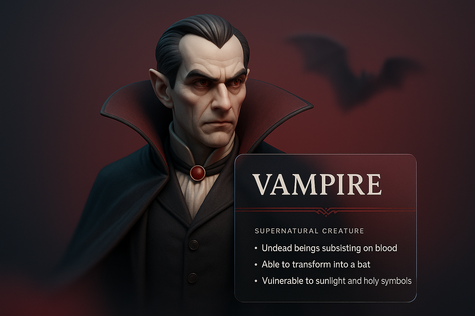 Dark and Mysterious Vampire Character Illustration