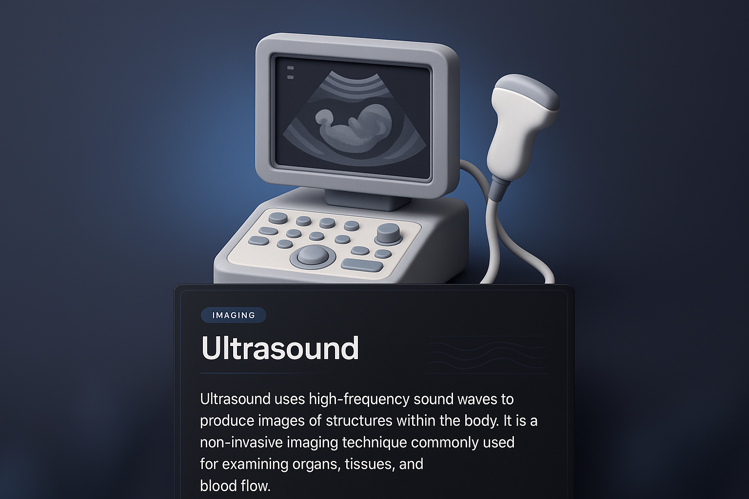 3D Ultrasound Illustration with Informative Block