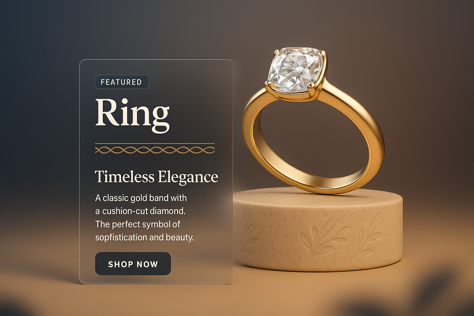 Elegant 3D Ring Design Showcasing Timeless Beauty