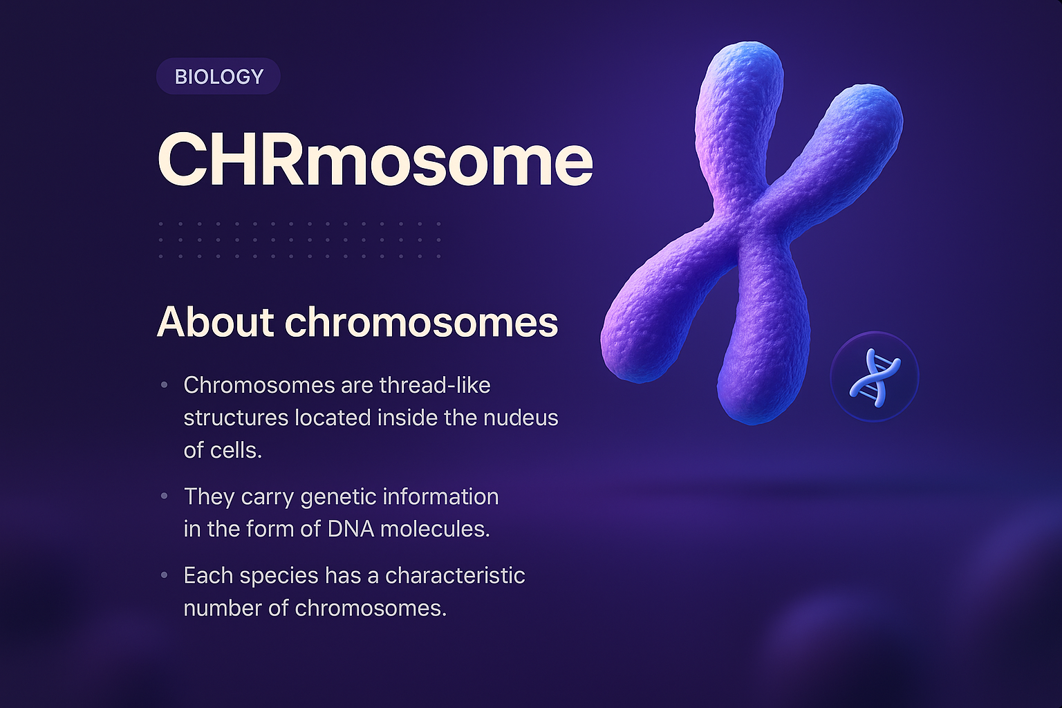 3D Illustration of Chromosome with Informative Features