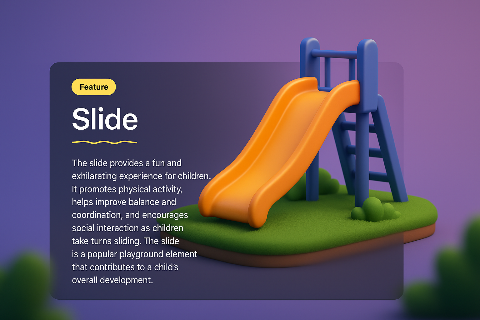 3D Slide Web Interface for Children’s Playground Features