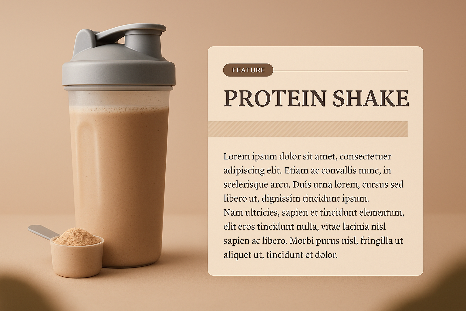 Delicious Protein Shake with Stylish Design Elements