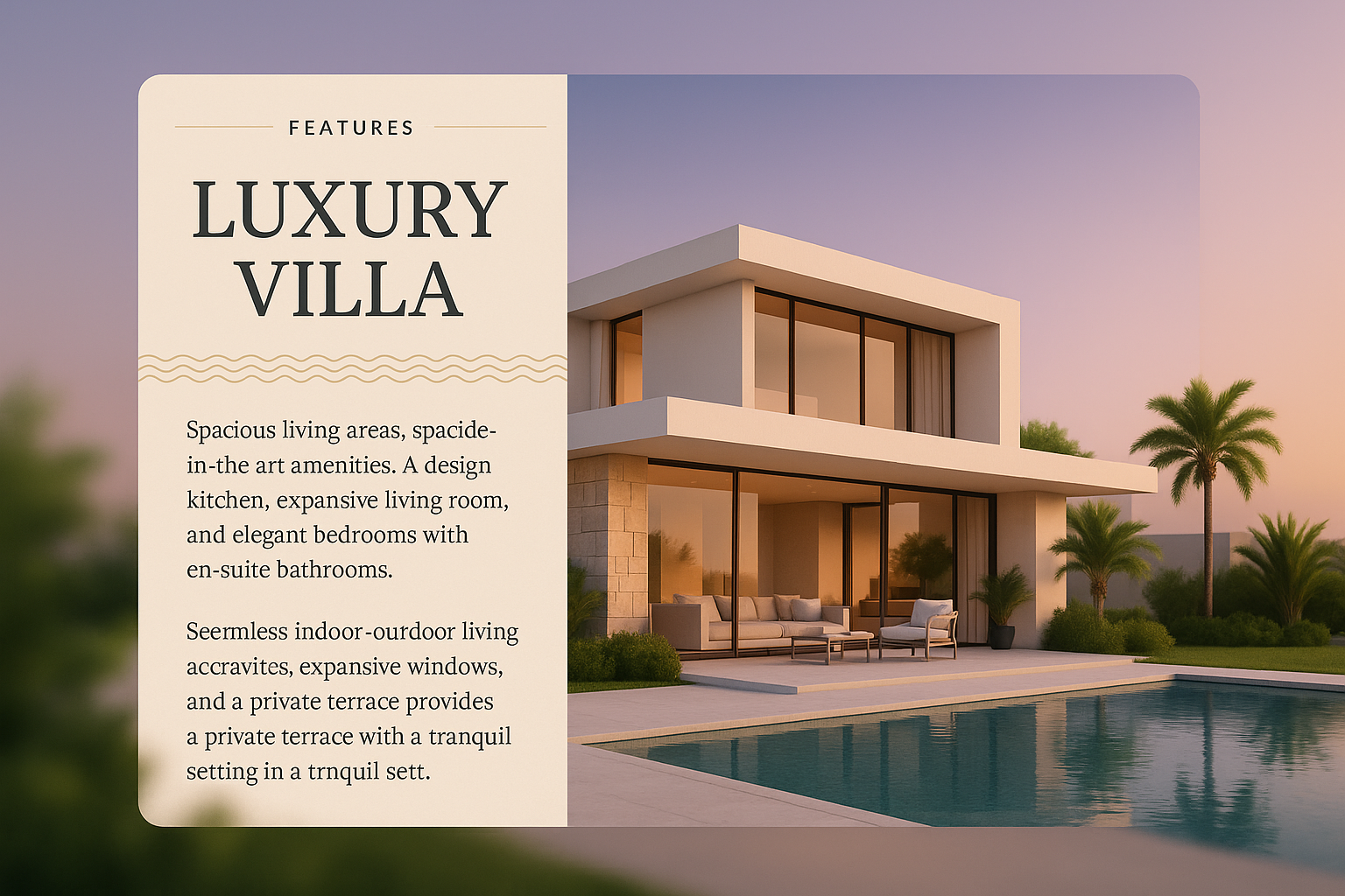 Stunning Luxury Villa Illustration with Modern Features