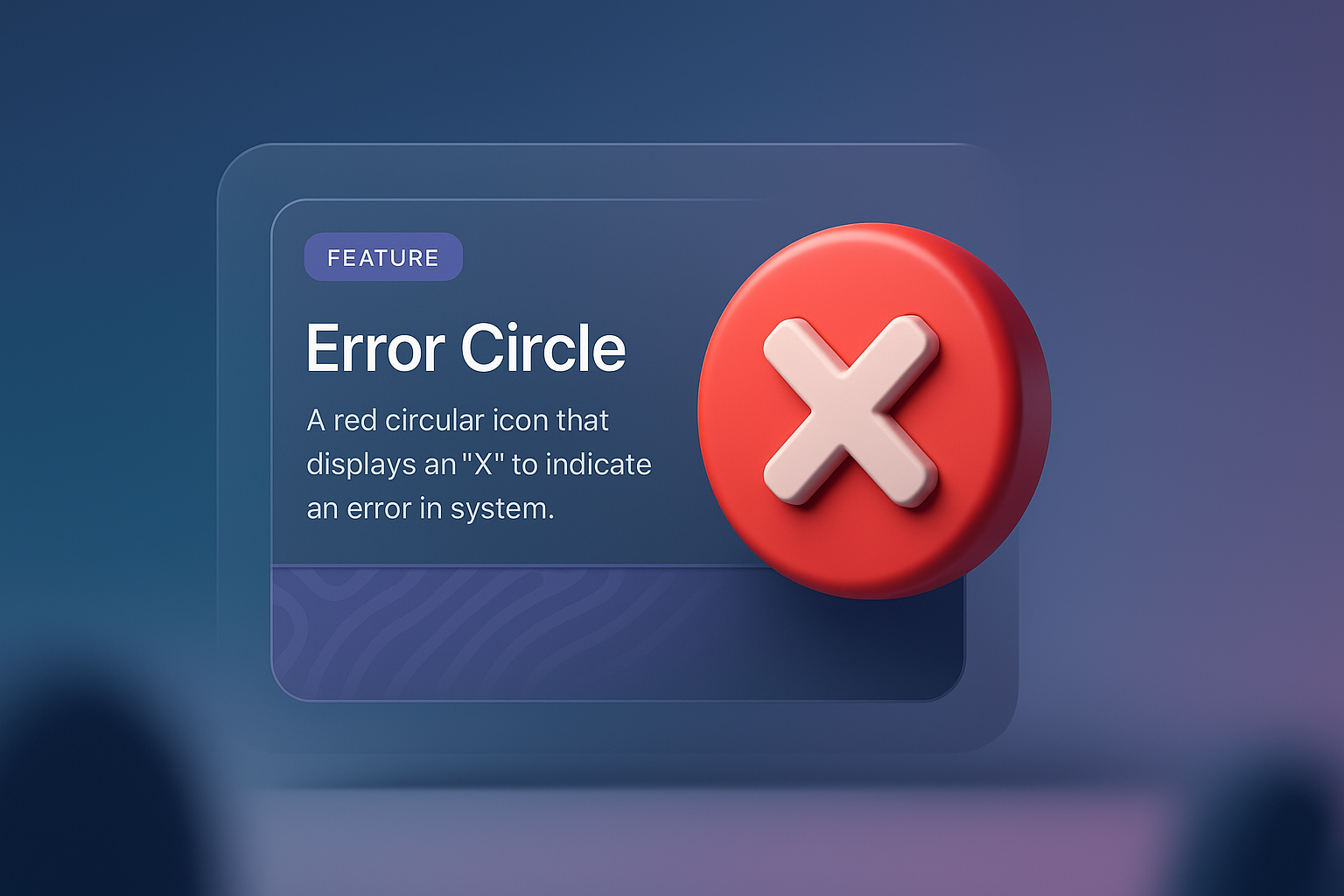 3D Error Circle Icon in Modern Interface Design