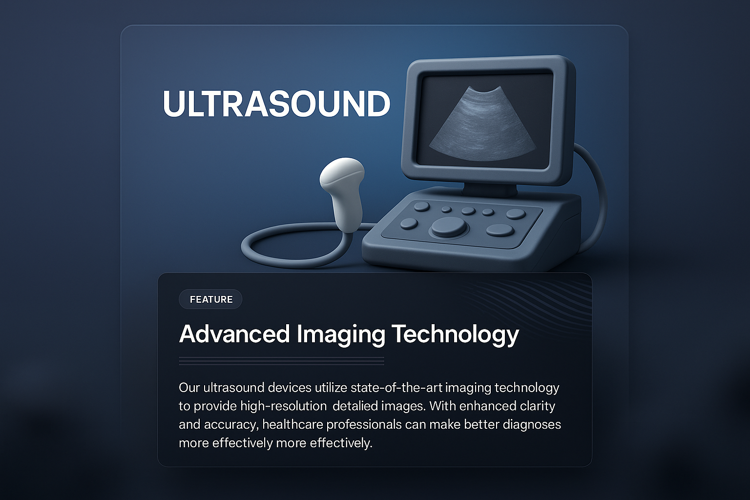 3D Ultrasound Technology Illustration for Medical Use