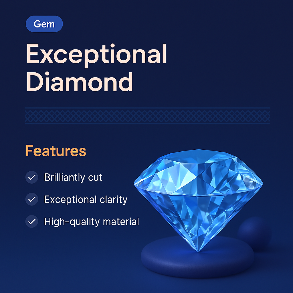 Landing Page Design for Exceptional Diamond Features