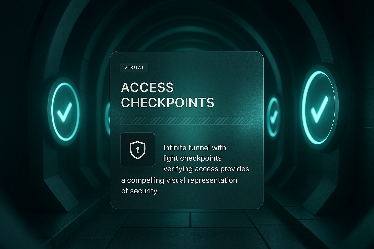 Futuristic Infinite Tunnel with Access Checkpoints