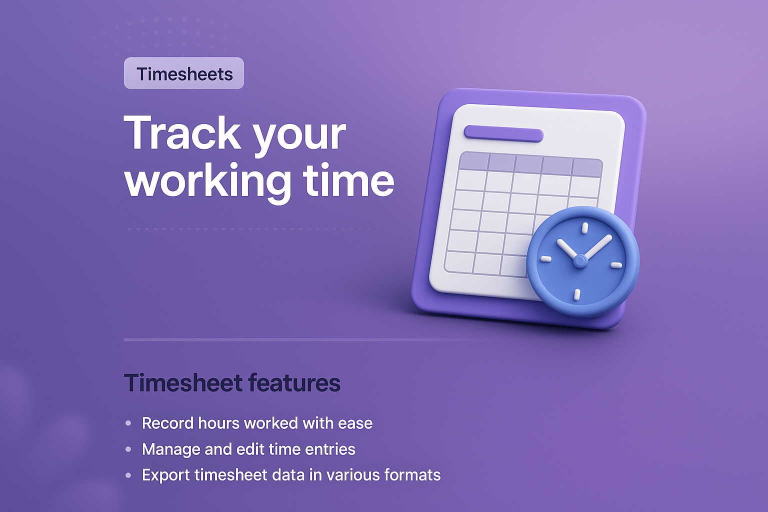 3D Illustration of a Timesheet for Time Tracking