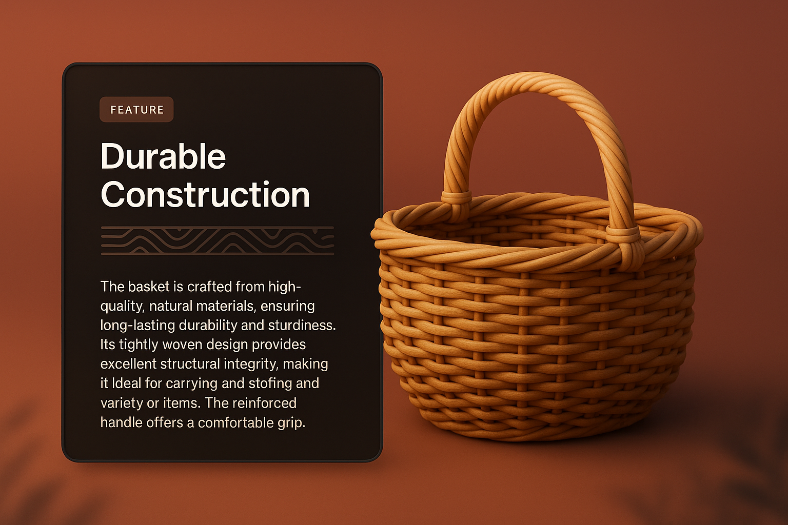 3D Illustration of a Durable Basket Design
