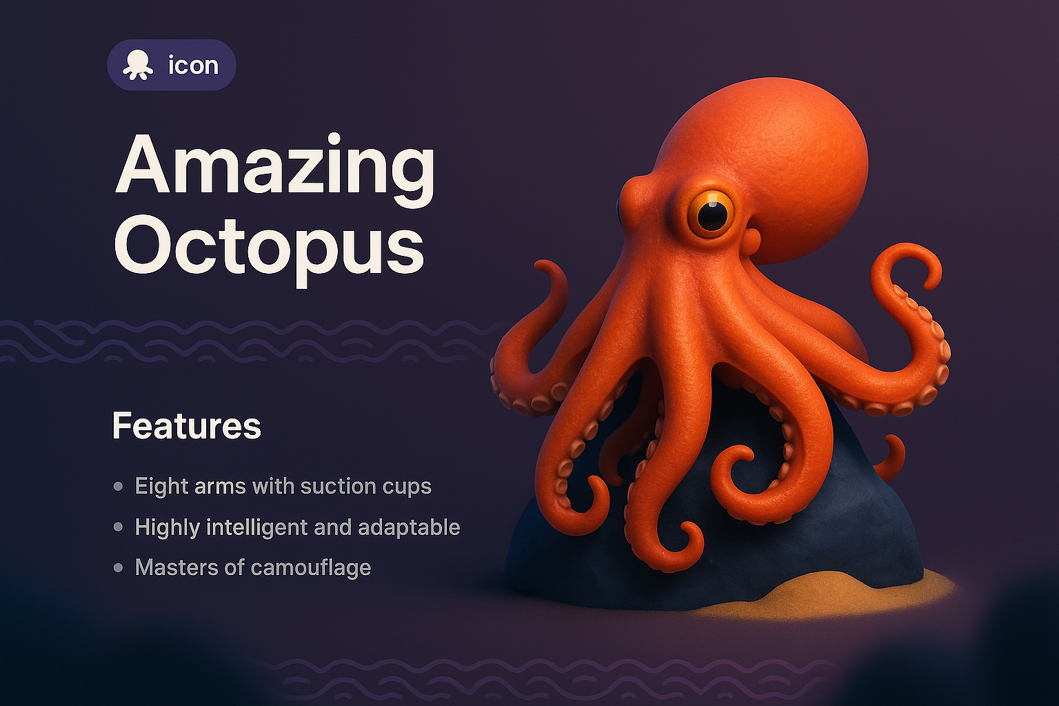 Amazing Octopus Landing Page Design with Features