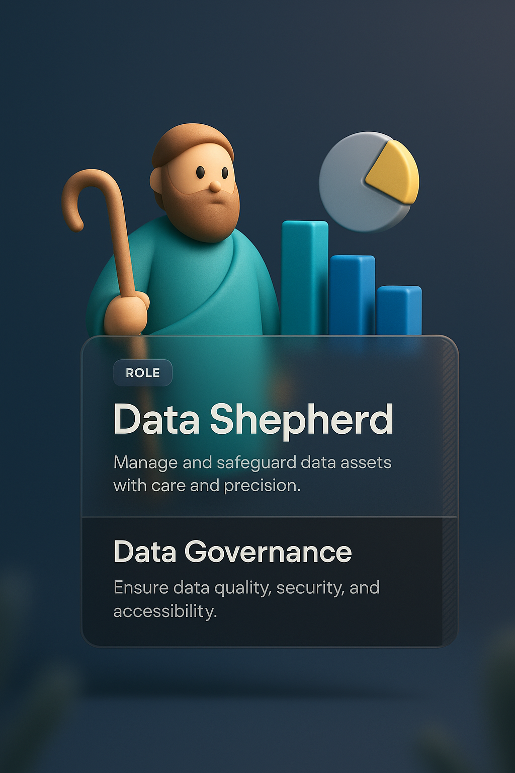 3D Web Design Featuring Data Shepherd and Interactive Elements