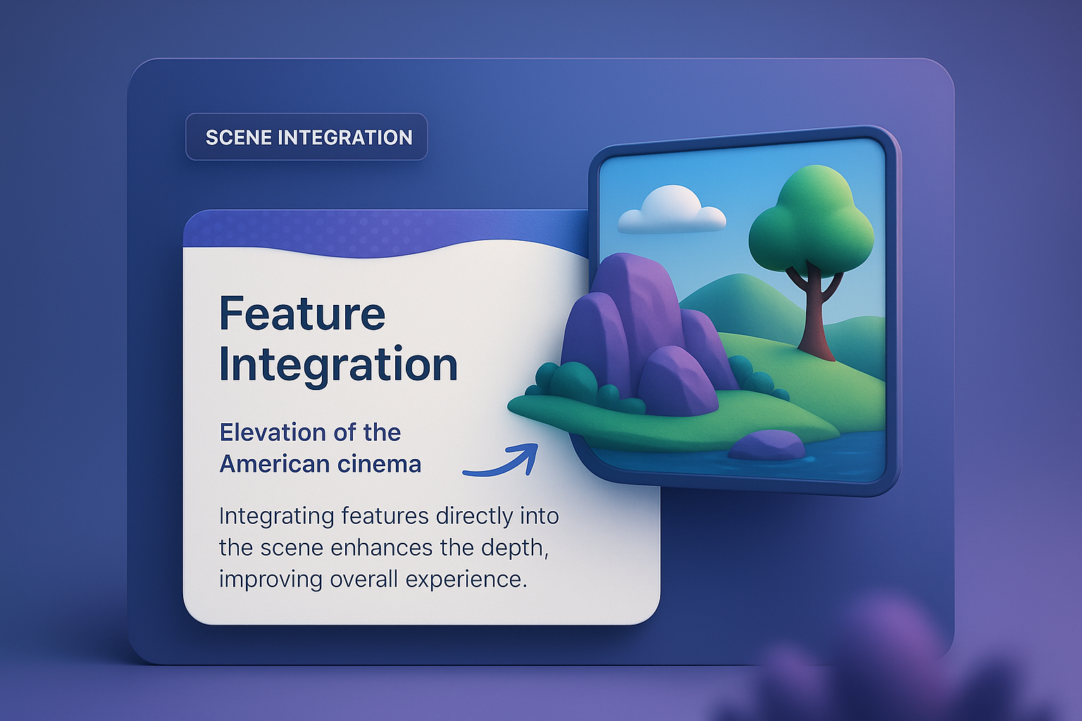 3D Web Design with Feature Integration and Scenic Elements