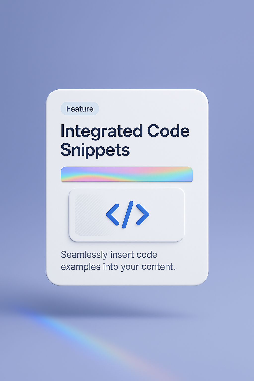 Rainbow Prism Effect with Integrated Code Snippet Feature